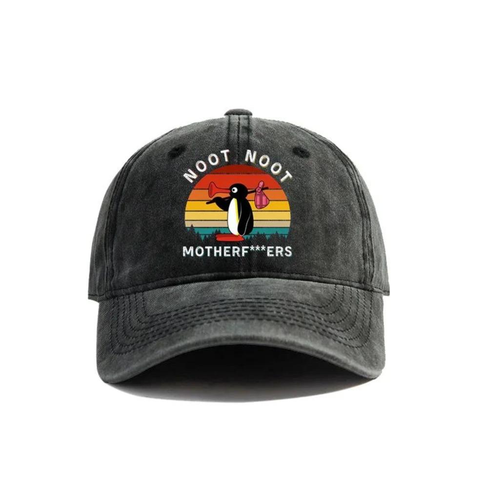 Berretto da Baseball Pinguino Noot Noot Usurato Cool Uomo Donna Pinguino Arrabbiato Cappelli Retro Outdoor Regolabile Regalo Cappello Pinguino Moda