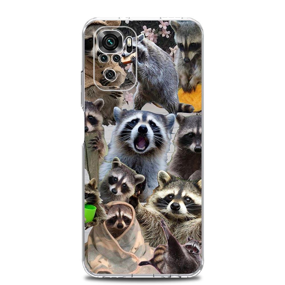 

Phone Case For Xiaomi Redmi Note 14 13 12 5G 9 8 10 11 Pro Plus 4G 9T 13C 12C 10C 9C 9A Clear Soft Cover mapache Redmi Note 14