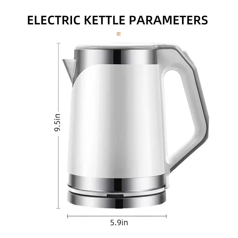 Water Boiling Kettle Double Layered Anti Scalding Kettle 110V/220V Kettle Electric Stainless Steel/Glass And 1L/2L Available