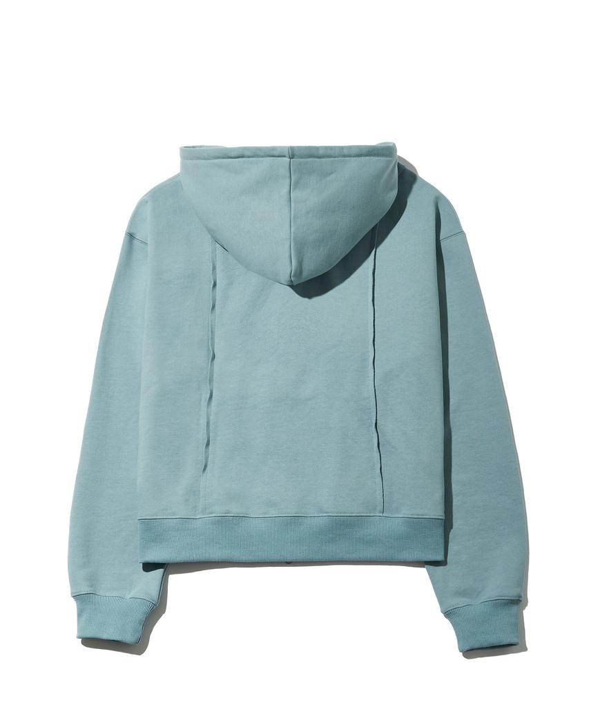 Peace Maker Low Cut Heavy Sweat Zip-Up Hoodie (Sky Blue)