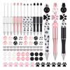 82Pcs DIY Beadable Ballpoint Pen with Craft Beads, Rhinestone Beads