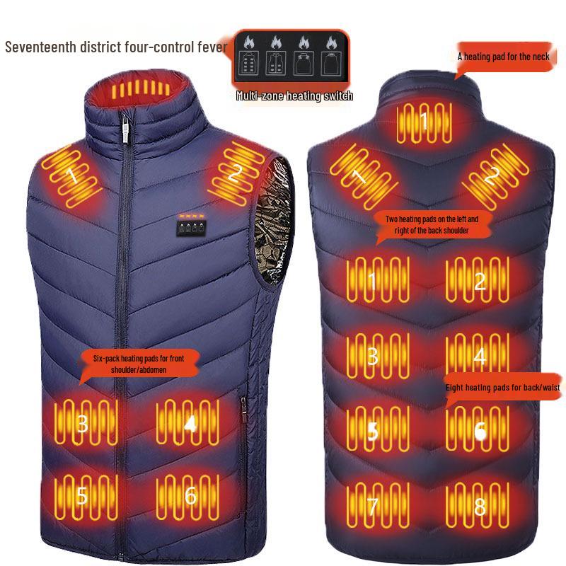 Men's USB Electric Heated Vest for Autumn and Winter