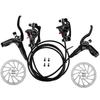 Bicycle Hydraulic Disc Brakes Front Rear Calipers Set for MTB Mountain Bike Left Right Brake Lever Kit with 160mm Disc