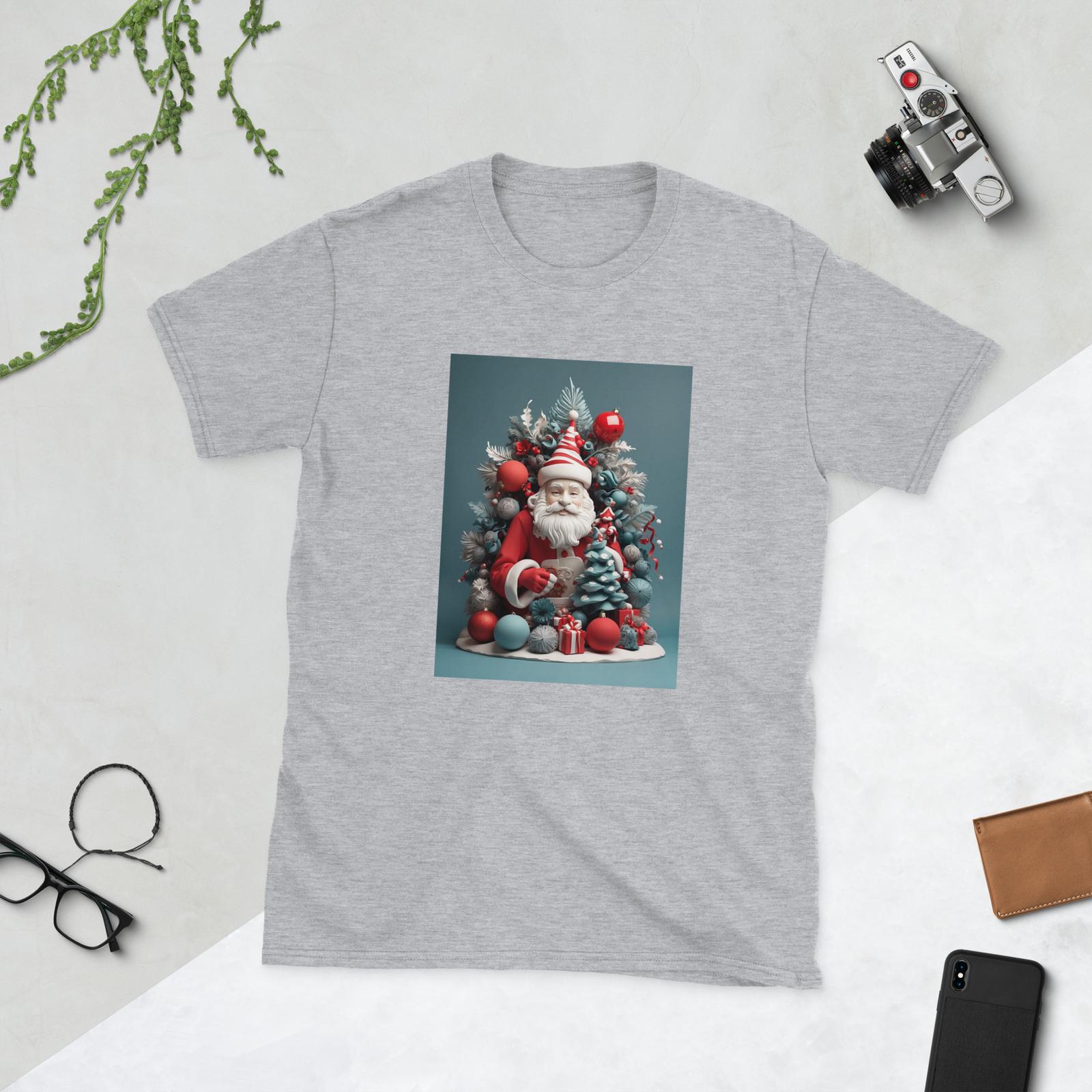 

AI Designed Santa Caus Short-Sleeve Unisex T-Shirt Mens Womens Tees Top 4XL