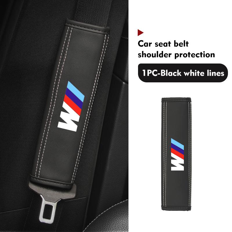 For BMW Leather Car Seat Belt Shoulder Cover Protection Accessories E30 E34 E36 E39 E46 E52 E53 E60 E61 E62 E70 E71 E83 DJ1