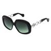VIVIENNE WESTWOOD Exquisite Casual Design Irregular Shape Sunglasses Unisex Sunglasses Black VW5092-1-001