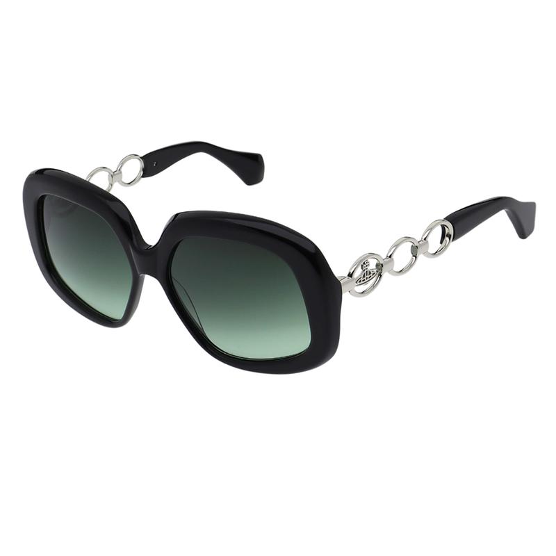Vivienne Westwood Exquisite Casual Design Irregular Shape Sunglasses Unisex sunglasses Black VW5092-1-001 57,Black