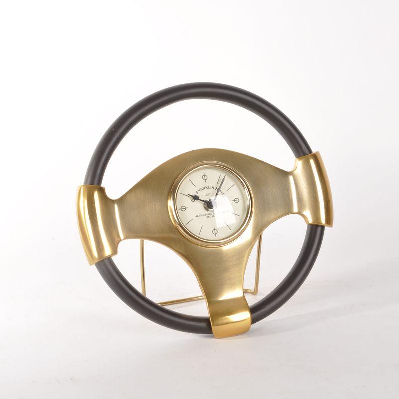 Steering Wheel Desk Clock Metal Nordic Silent Creativity Unique Clocks Art Aesthetic Watches Home Table Decoration Accessories