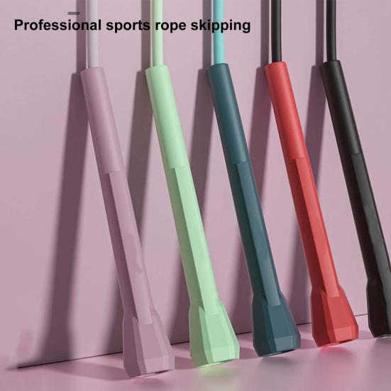 Skipping Rope Length Adjustable Ergonomic Handle Lightweight Tangle-free Comfortable Grip Weight Loss Indoor