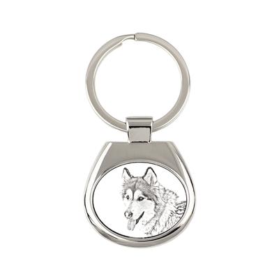 Alaskan Malamute - Keychain with a Dog, Keychain with a Print, Personalized Pendant from the Brand
