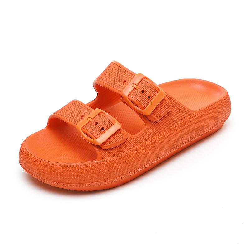 Women's Thick-Soled 4cm Platform Slippers Summer New Non-Slip Casual Beach Sandals Outdoor Indoor Comfortable Buckle Slides