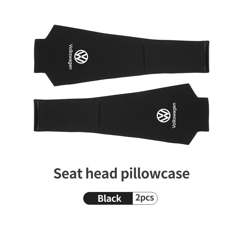 For Volkswagen VW Car Interior Headrest Protector Perforated Suede Leather Styling Passat Golf 4 5 6 Tiguan Polo Scirocco Jetta