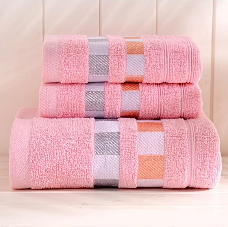 Direct Supply Cotton Large Bath Towel Plain Color Simple Soft Wrap Towel Beach Towel Household Bathroom Large Towel Goods