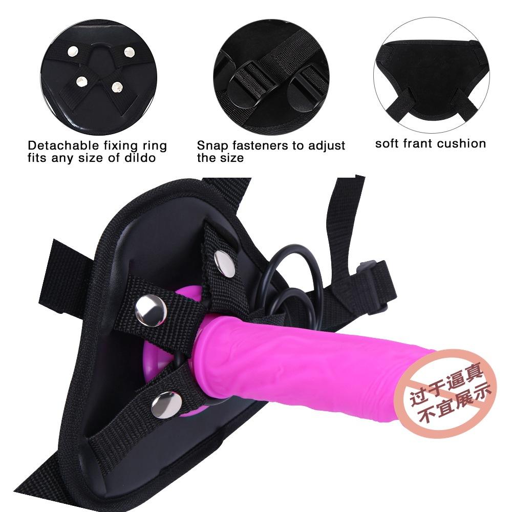 Negru 3 Inele Soul Eater Mini Wear Silicon Lichid Simulare Penis Pantaloni de Piele Costum Bărbați și Femei Produse Sexuale