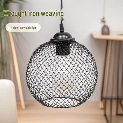 Artistic Iron Flower Net Retractable Lampshade for Home and Courtyard