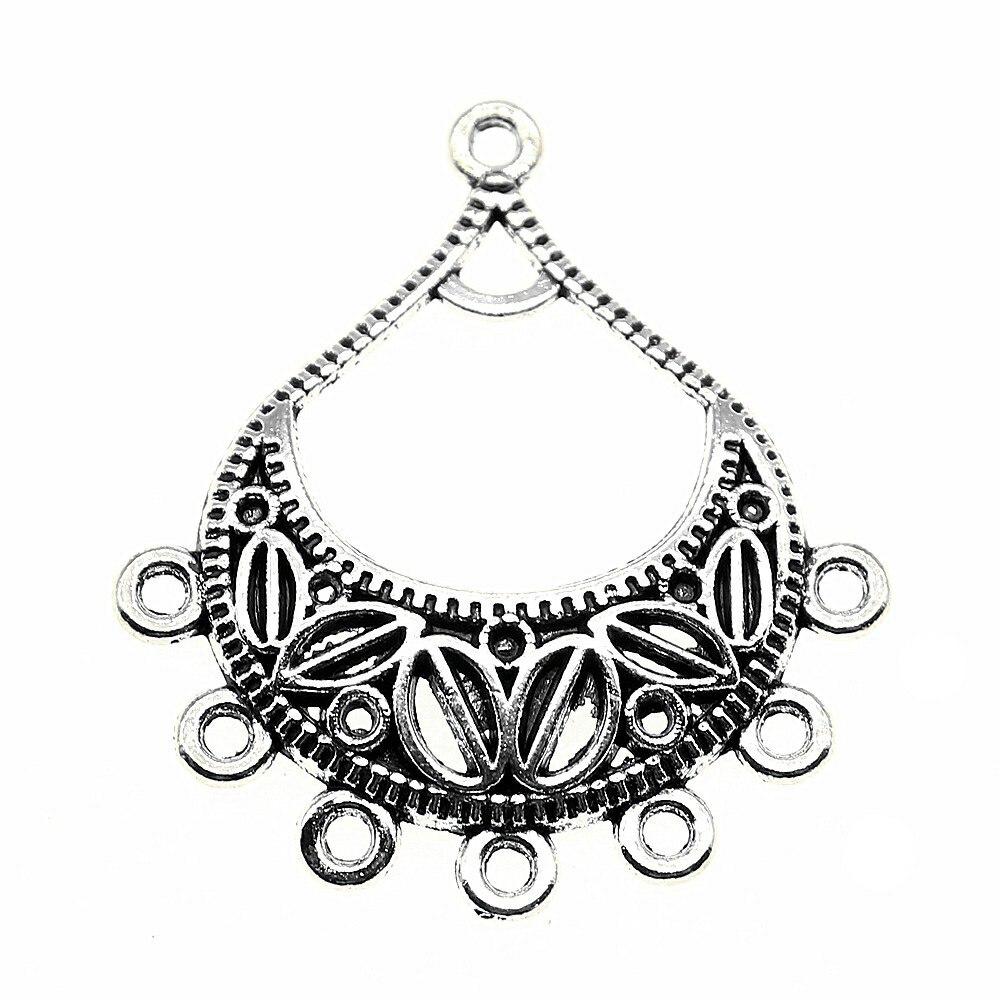 

10 шт. 34x30 мм пористый разъем для сережек античное серебро цвет изготовления ювелирных изделий бренда: WYISYWG