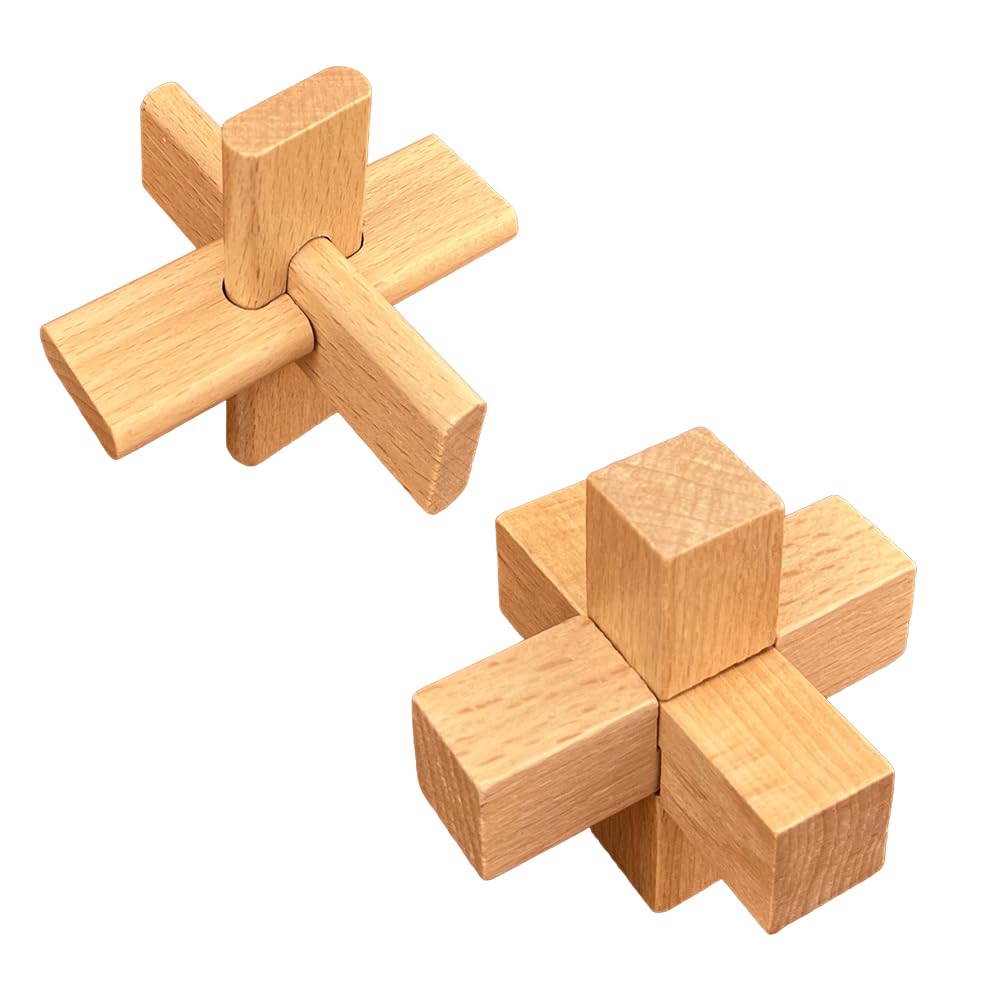 

Kongming Puzzle Wooden Puzzle, Time Killer, 3D Puzzle, Stress Relief Toy Set with Walkthrough, Suitable for Ages 6 and Up [3D Wooden Puzzle] Brain