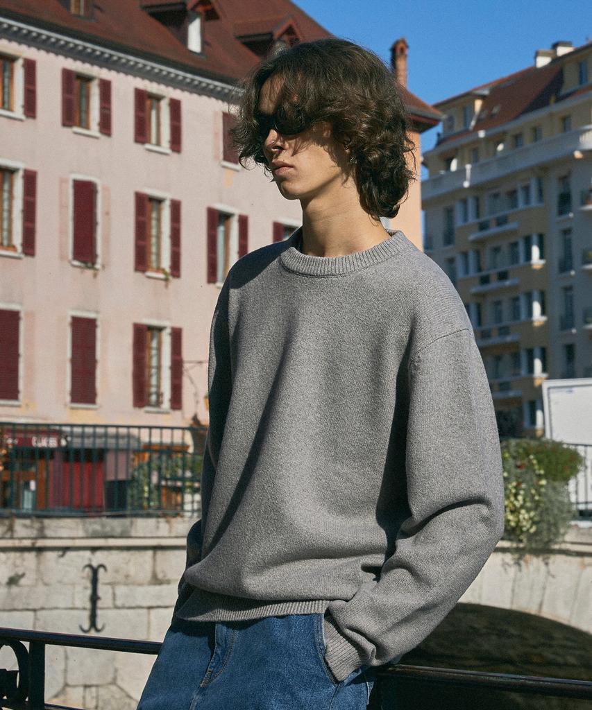 MINIMALPROJECT Soft Basic Oversized Knit Mnt107 [Gray]