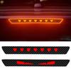Monster Eyes Car Rear Light Sticker Cartoon Devil Eyes Tail Light Decal Carbon Fiber Pattern Transparent Night Projection