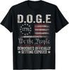 D.O.G.E DOGE Department Of Government Efficiency US Flag Unisex T-Shirt