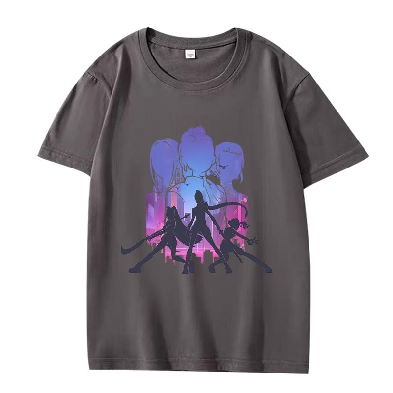 Demon hunter Girls T Shirt men women Oversized 100% Cotton Anime streetwear short sleeve Summer print Unisextops