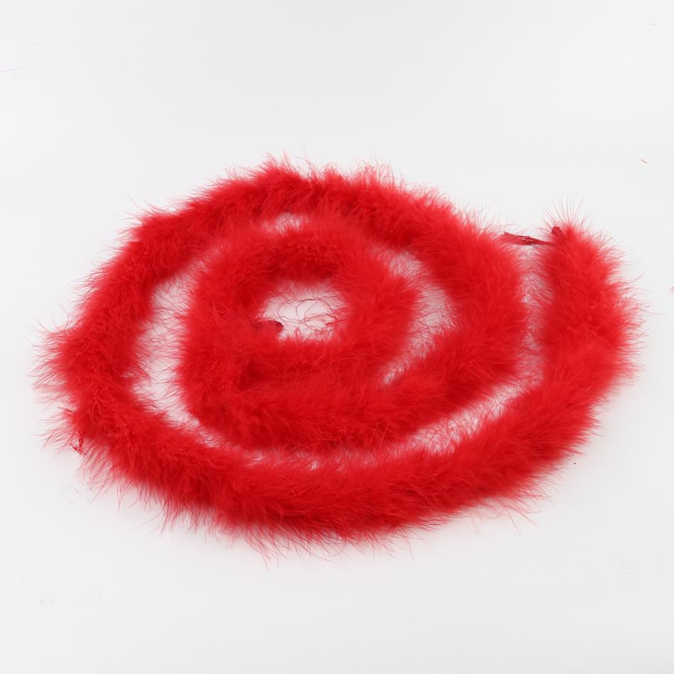 2 Meters Turkey Feather Strip Decoration Performance Dance Decoration Christmas Diy Material 22g Clothing Accessories