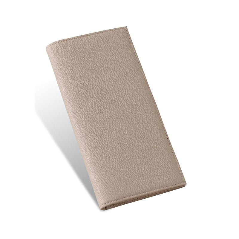 

[Business Leather Factory] Long wallet (no coin purse) Water repellent original leather cow leather unisex thin 17 pockets (Carara White)