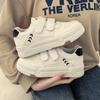 White Sneakers Women's Shoes Spring Versatile Casual Sports Shoes Thick-soled Wheat Ear Board Shoes