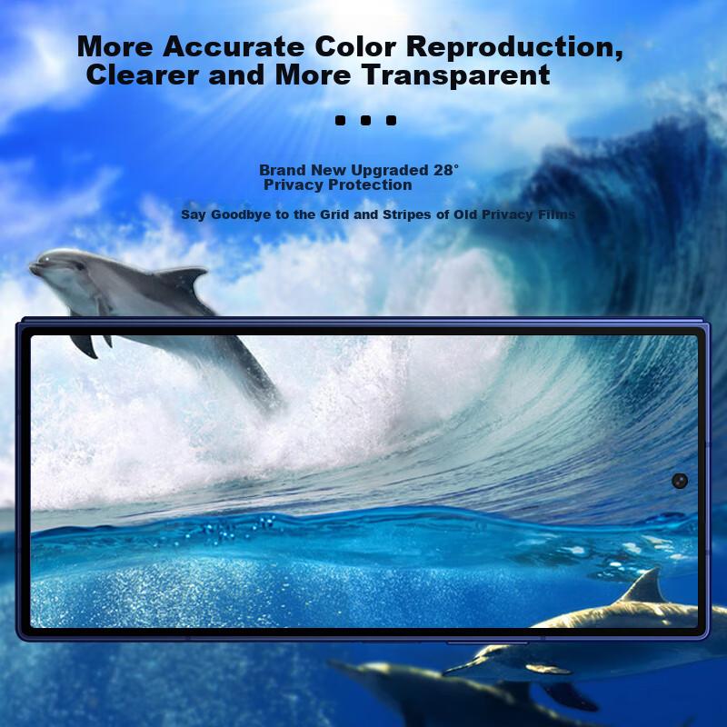 28° Privacy Screen Protector for Samsung Z Fold7 Tempered Glass Anti-Peeping Film Foldable Screen Privacy Protection Anti-Drop Outer Screen Film