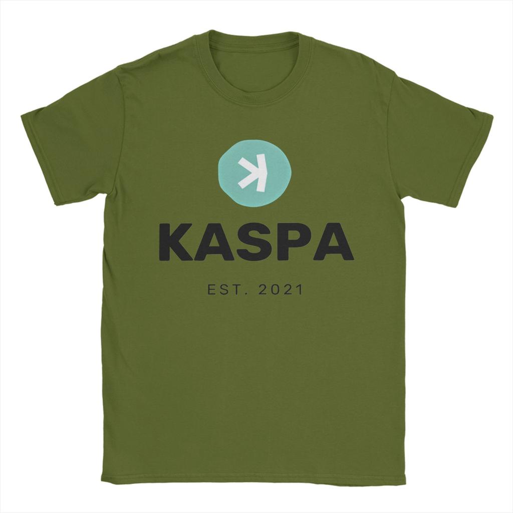 Kaspa Crypto Millionaire Loading Pure Cotton T-Shirt For Man Summer  Y2K Retro T-Shirts O-Neck Harajuku Oversized Print Clothes