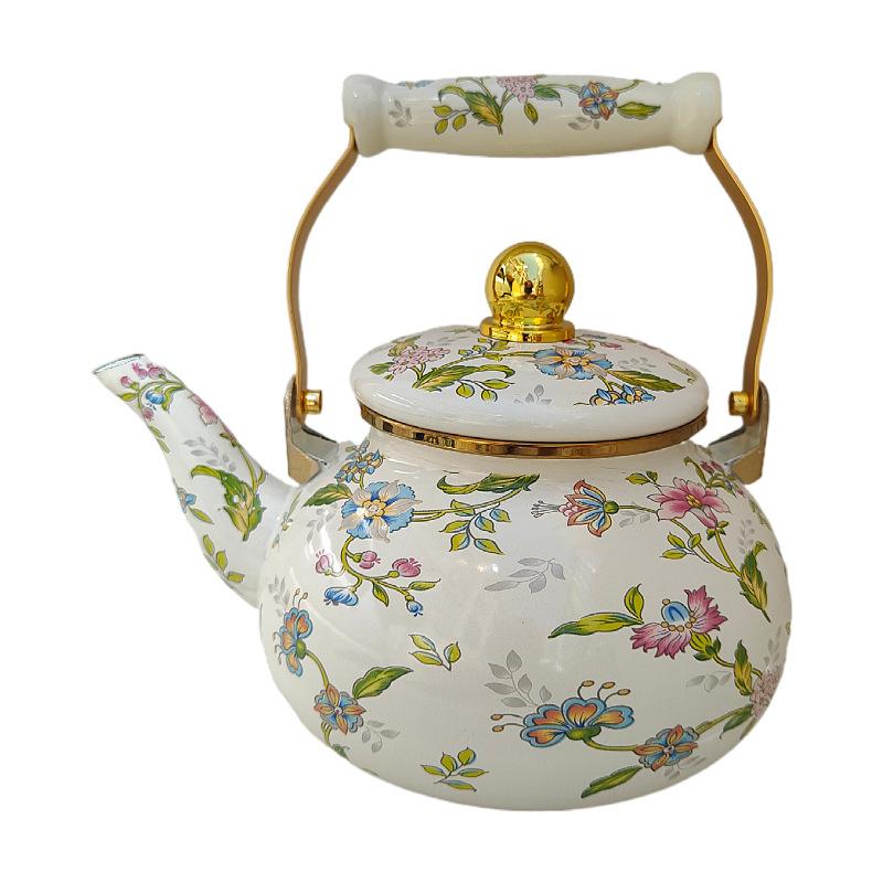 Thickened 2.5-liter Enamel Enamel Teapot Cool Kettle Milk Teapot Induction Cooker