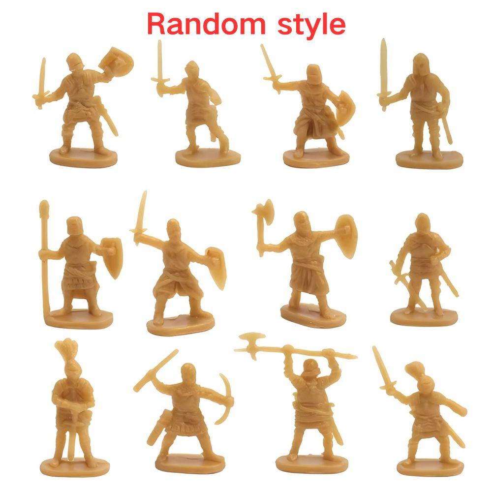 30/100pcs 1.06inch Medieval Soldier Model Golden/Grey Role Playing Doll Collection Sand Table Scenario Exercise Decoration YMY