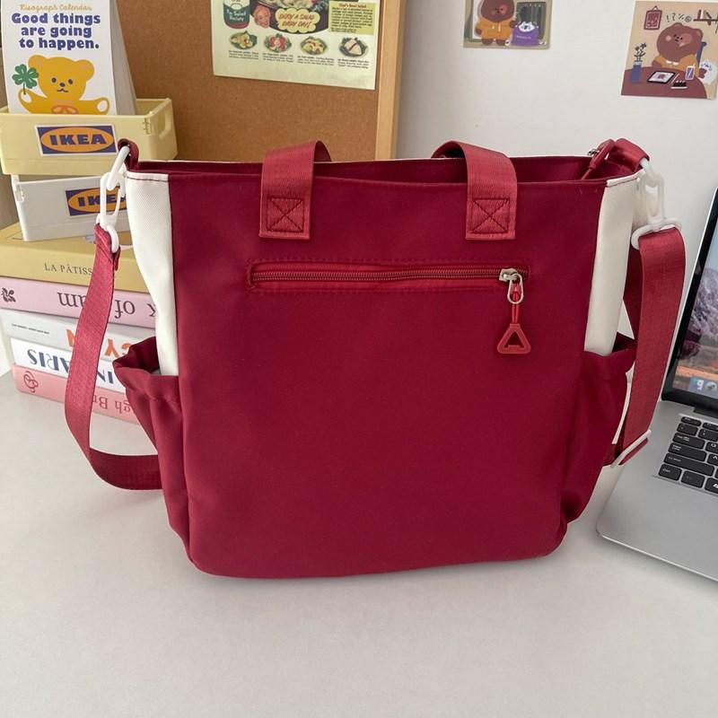 School Bag High Value College Style Messenger Bag Female Students Class Leisure Bag Large Capacity Portable Tutoring Bag Bag