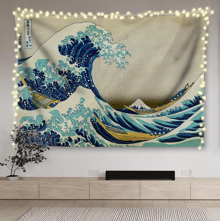 Tapestry Wall Hanging Art Home Decor The Kiss by Gustav Klimt Art Print Painting for Living Room Bedroom Bathroom Dorm