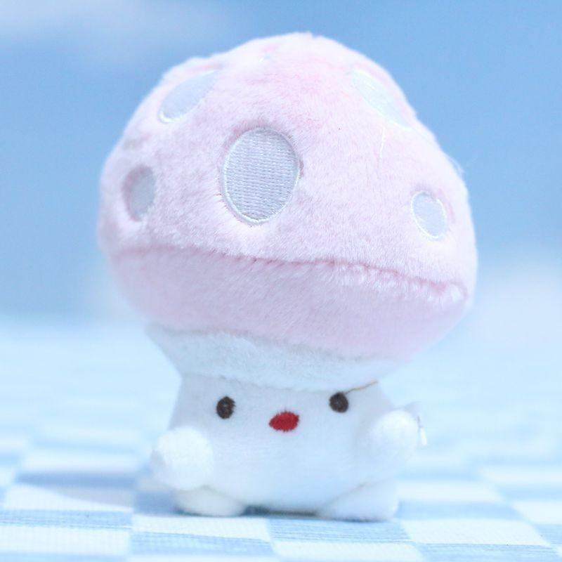 Adorable Plush Dopamine Mushroom Doll Keychain Cute Soft Toy Bag Charm Accessory