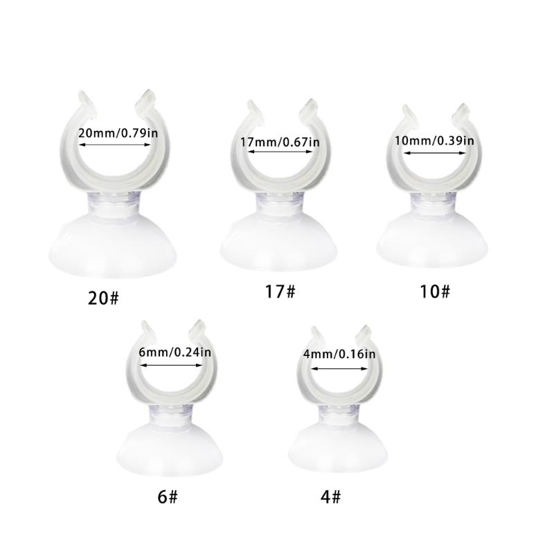 Pack of 20 Multifunctional Aquariums Suction Cups with Clamp for FishTanks Accessories Invisible Aquariums Accessories