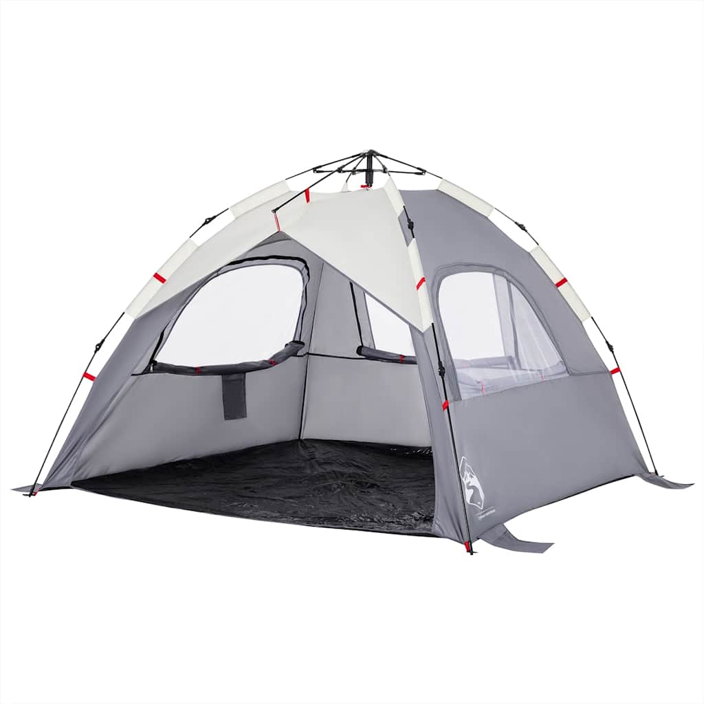 Beach Tent for 3 Persons Grey Quick Release Waterproof