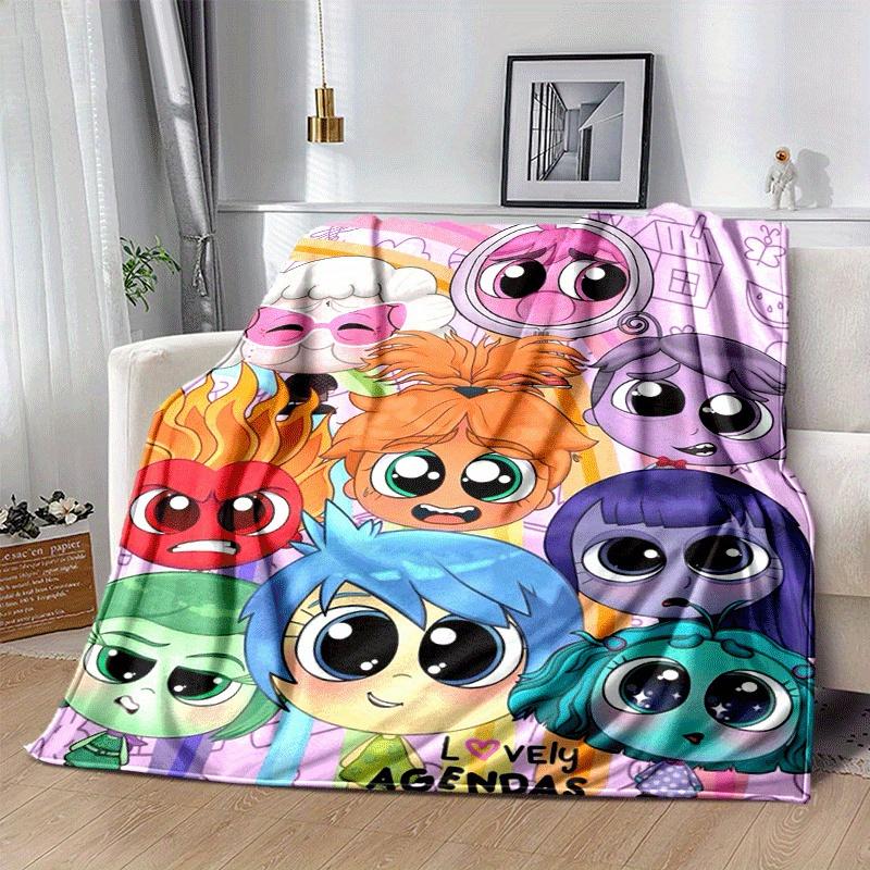 1pc Inside Out Printing Blanket - Soft, All-Season Throw for Office Blanket,  | Personalized Gift with Adorable Cartoon Design