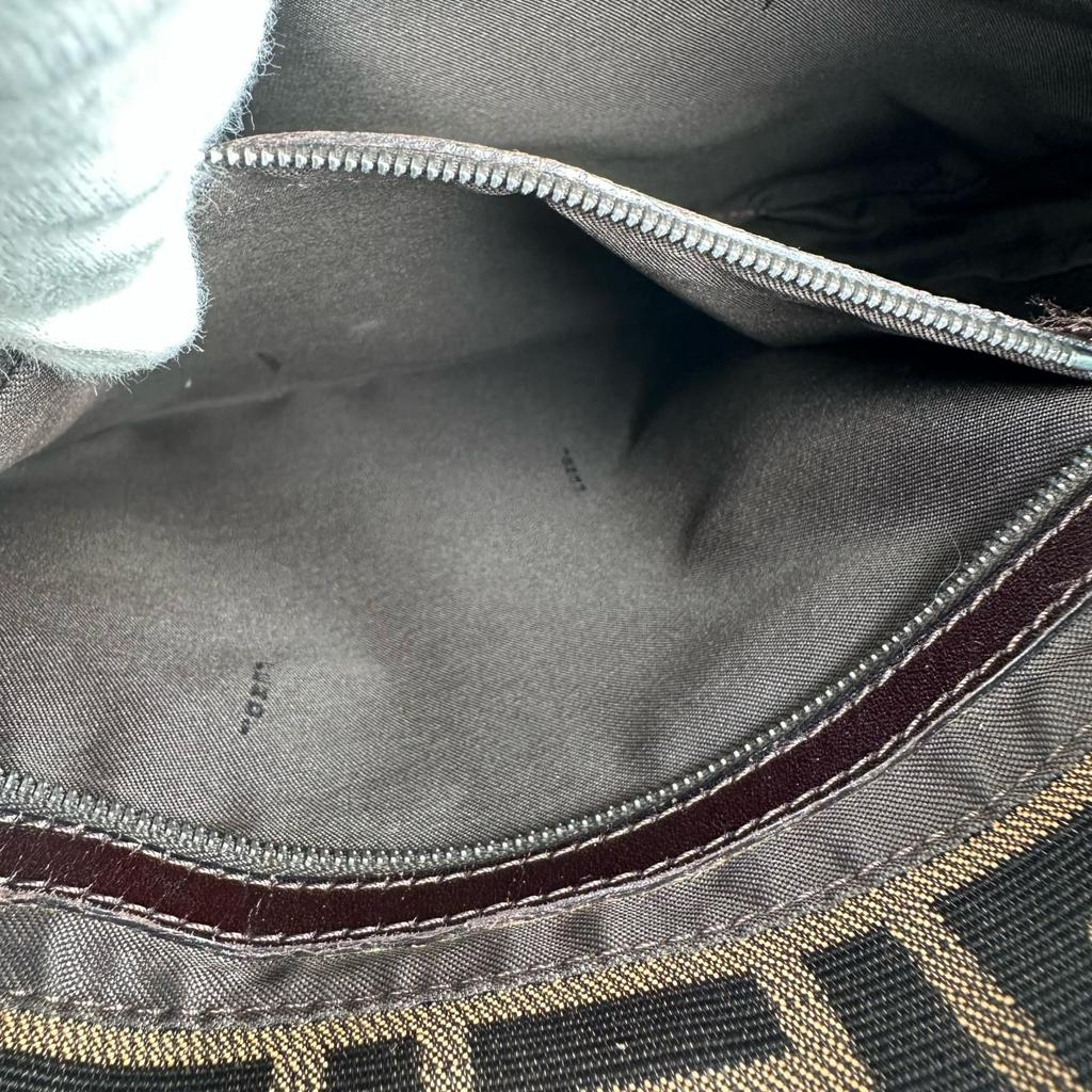 FENDI Zucca Pattern Shoulder Bag Brown Women used
