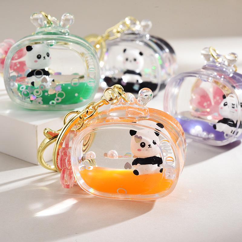 Panda Acrylic Keychain: Car Pendant, Backpack Accessory, Couple Gift