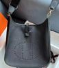 High End High Grade Voskovaná nit Vrchní vrstva TC Hovězí kůže Evelyn Dámská Jednoramenná Crossbody Kbelíková taška Lehký Luxus