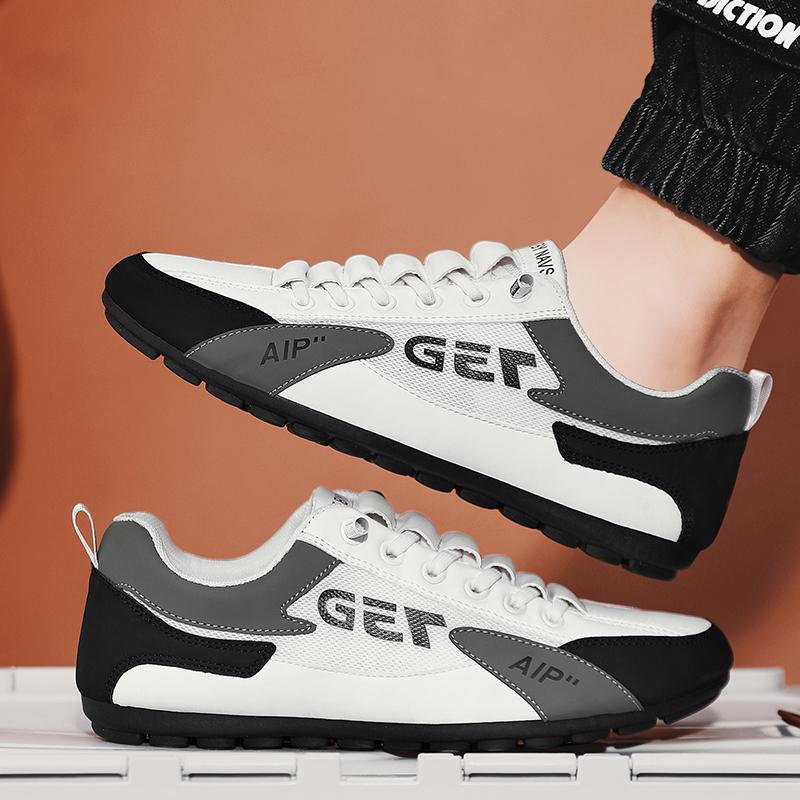 Мужская нескользящая износостойкая модная дышащая обувь с сеткой для спорта и отдыха — фото 7