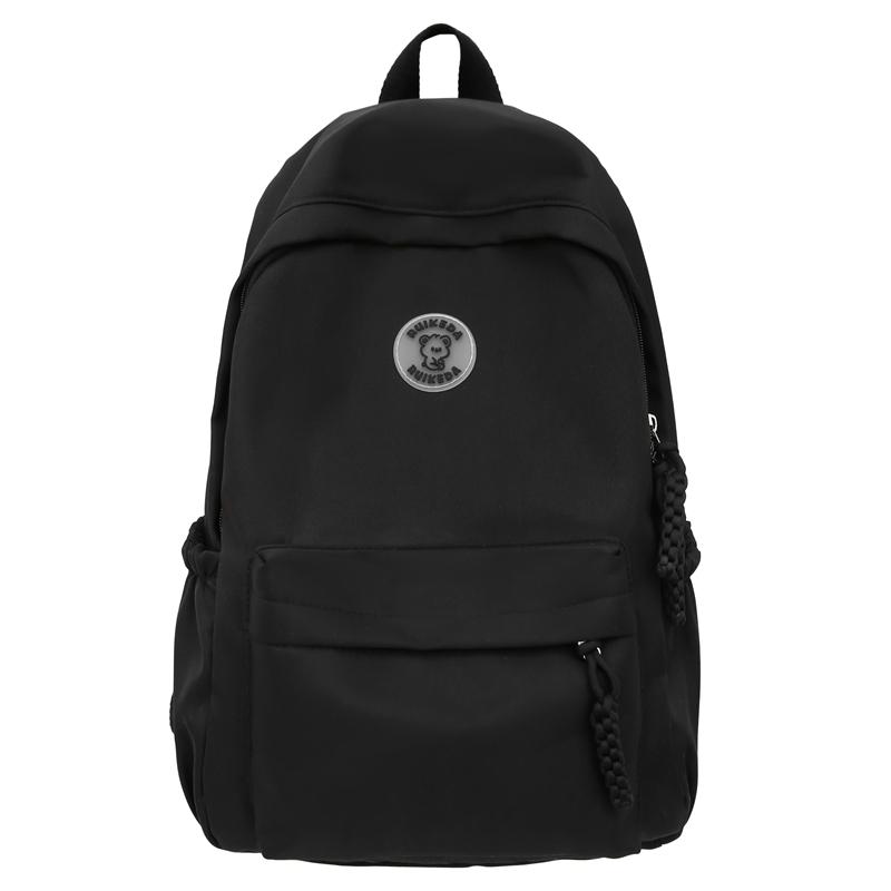 Student School Bag Women's Large Capacity Backpack Solid Color Backpack