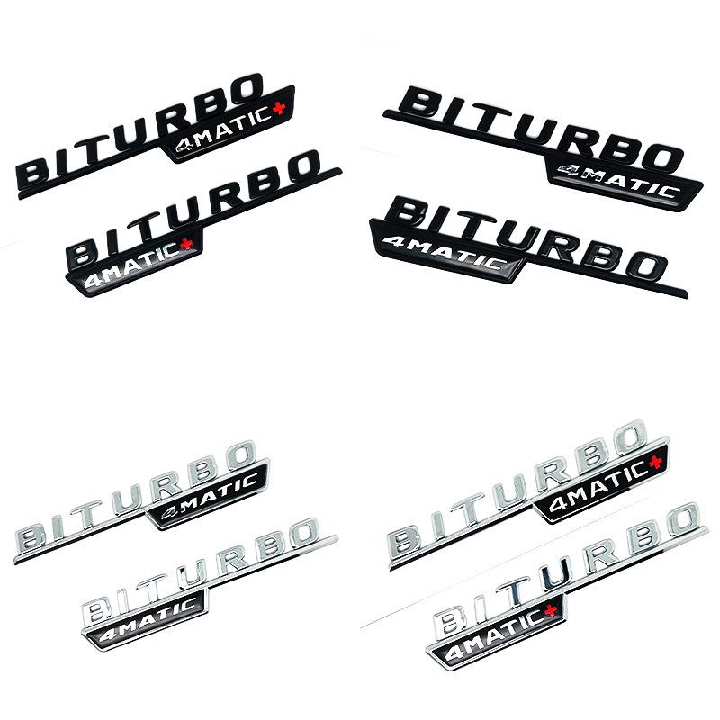 Mercedes Fender Decal: BITURBO 4MATIC Side Emblem Sticker