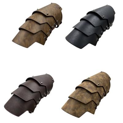 Mittelalterliche Handschuhe Steampunk Armschutz Cosplay Ritter Vierlagige Armschienen Rollenspiel Armband Bühnen-Armschützer