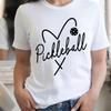Pickleball Script Logo T-Shirt | Pickleball Paddle and Ball Tee, 7 Colors