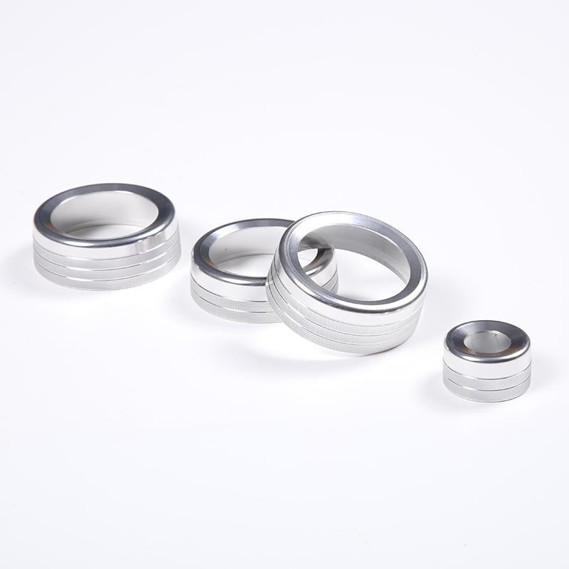 For Jaguar F-TYPE 2013- Aluminum Alloy Car Air Condition Knob Audio Volume Control Button Circle Trim Ring Cover Accessories