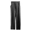 European Striped Wide-Leg Men's Casual Ribbed Drawstring Trousers: Large Size, Spring-Autumn, Straight-Leg, Loose Fit.