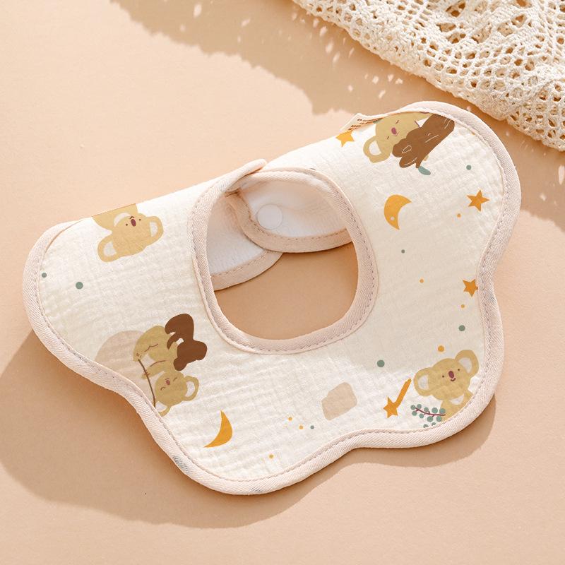 Waterproof Pure Cotton Baby Bib for Autumn/Winter - Newborn Feeding & Saliva Protection A-Class