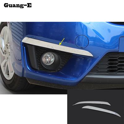 Cadre de phare antibrouillard avant de voiture, 2 pièces, ABS chromé, panneau de garniture, capots, sourcils, pour Honda Fit Jazz 2014 2015 2016